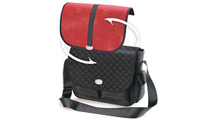 حقيبتان في واحدة - لها قطعتان إضافيتان بسحّاب لتغيير مظهر الحقيبة