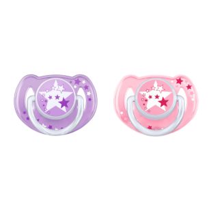 Nighttime Pacifier 6-18m, 2 pack