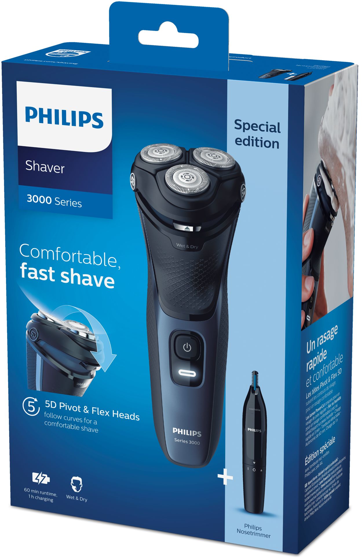 PHILIPS shaver 3000 comfortable fast shave - PHILIPS - Homme Cheveux