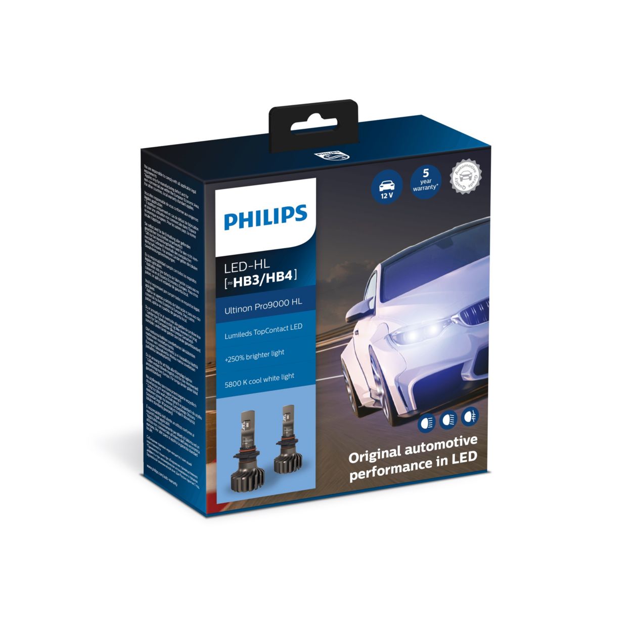 Ultinon Pro9000 с эксклюзивными светодиодами Lumileds для автоламп  11005U90CWX2 | Philips