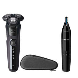 Shaver series 5000 Wet and dry electric shaver with eyebrow trimmer