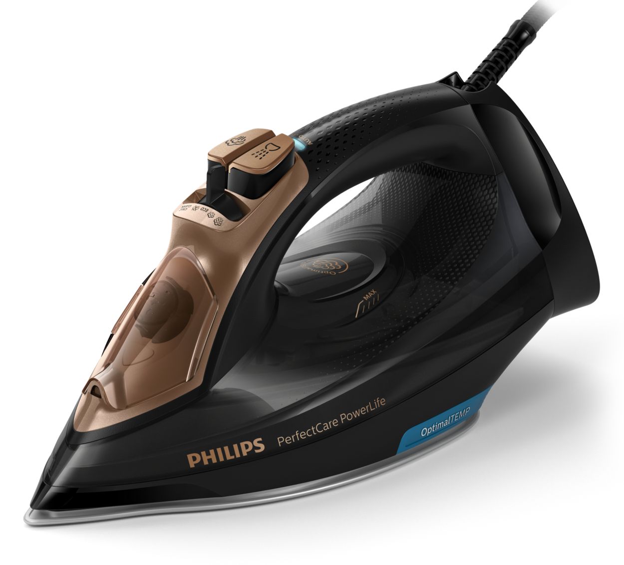 Philips Domestic Appliances Fer à vapeur GC4909/60 240 V, noir, or, 250 g :  : Cuisine et maison