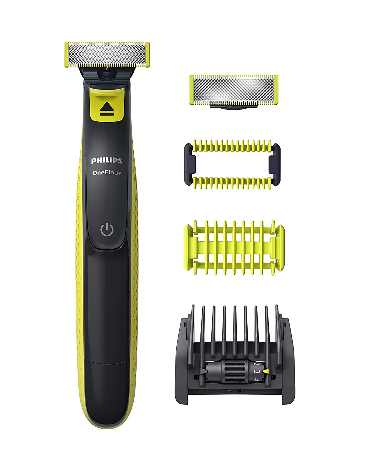 Philips OneBlade 360 for Face & Body with 5-in-1 Adjustable Comb, Body Comb  & Skin Guard - Trim, Edge, Shave - QP2834/20