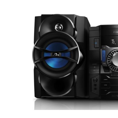 Som potente, nítido e rico em detalhes