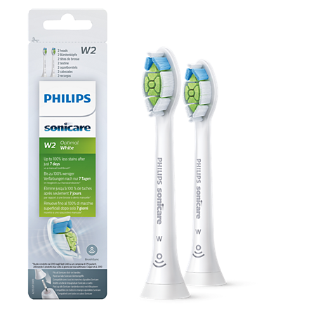 HX6062/10 Philips Sonicare W2 Optimal White 2-pack interchangeable sonic toothbrush heads