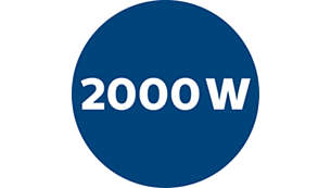 Motor de 2000 W para ofrecer una gran potencia de aspiración