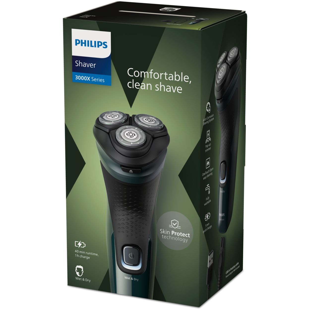 Philips Shaver 3000 Series S3143/02 Afeitadora eléctrica en seco y en mojado