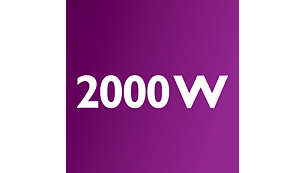 A 2000 W-os motor maximálisan 425 W szívóerőt képes kifejteni