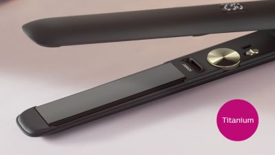 Placas con revestimiento de titanio para un alisado rápido y suave