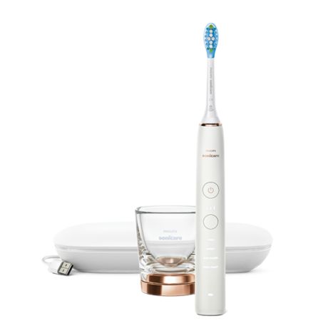 HX9911/94 Philips Sonicare DiamondClean 9000 Brosse à dents électrique avec application - Rose or