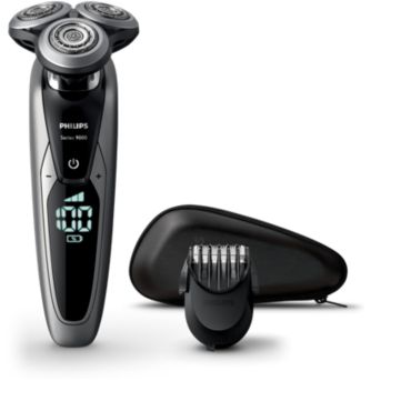 Shaver series 9000 Uudistettu sähköparranajokone märkä- ja kuiva-ajoon