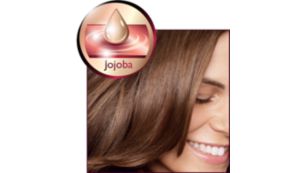 Maximum shine with Jojoba oil infused ceramic plates