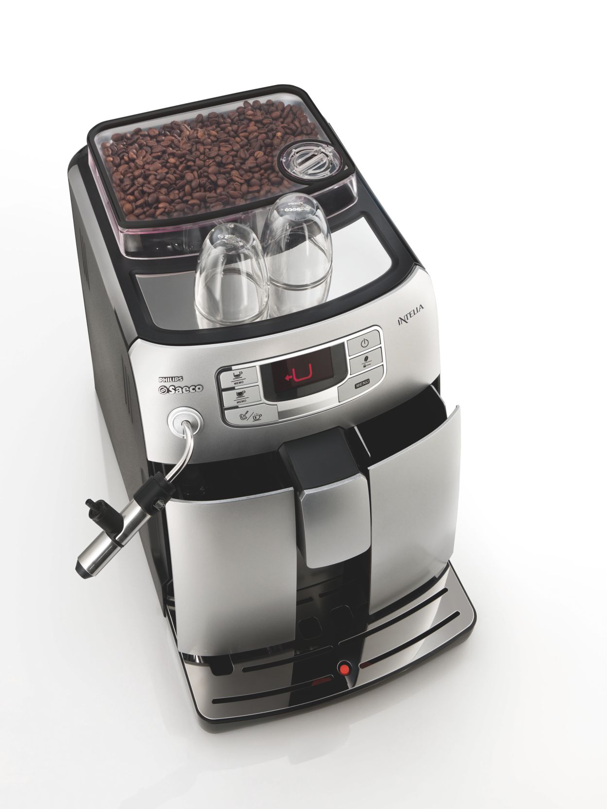 Cafetera Saeco Intelia HD8752 super automática acero inoxidable y negra  expreso 230V