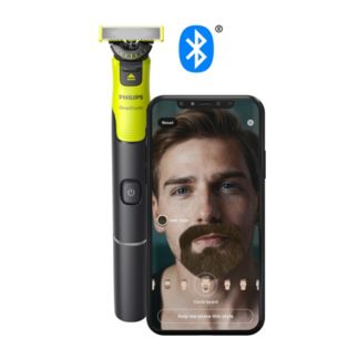 OneBlade 360 with connectivity Waterproof trimmer and shaver with adjustable comb