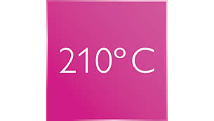 Température de 210 °C pour des résultats dignes d'un professionnel