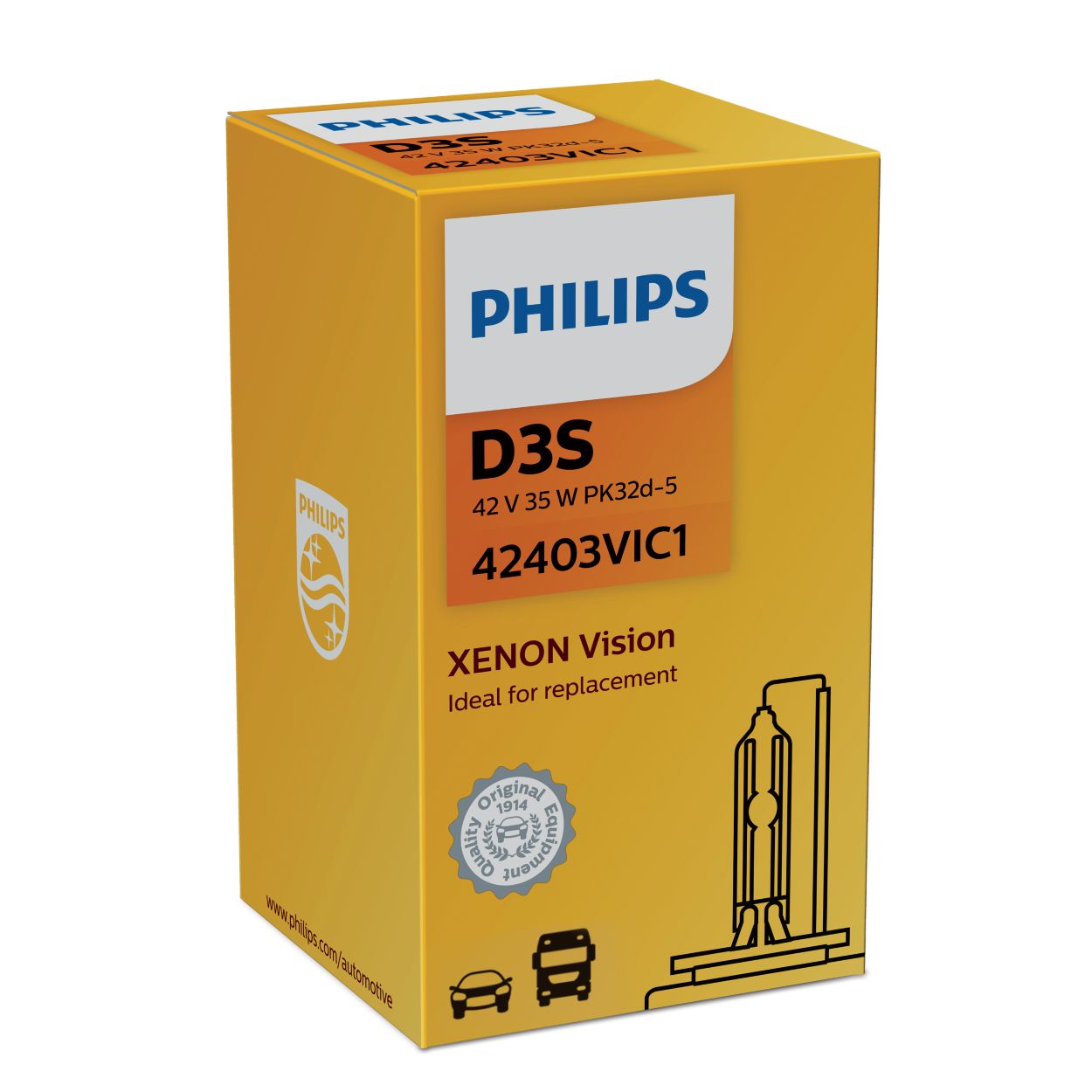 Ampoule PHILIPS 1 ✕ D3S Vision - 42403VIS1 au meilleur prix - Oscaro