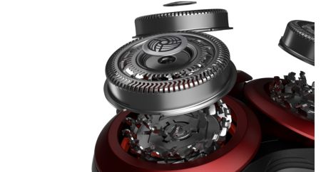 72 rotating blades capture and cut hair from all angles