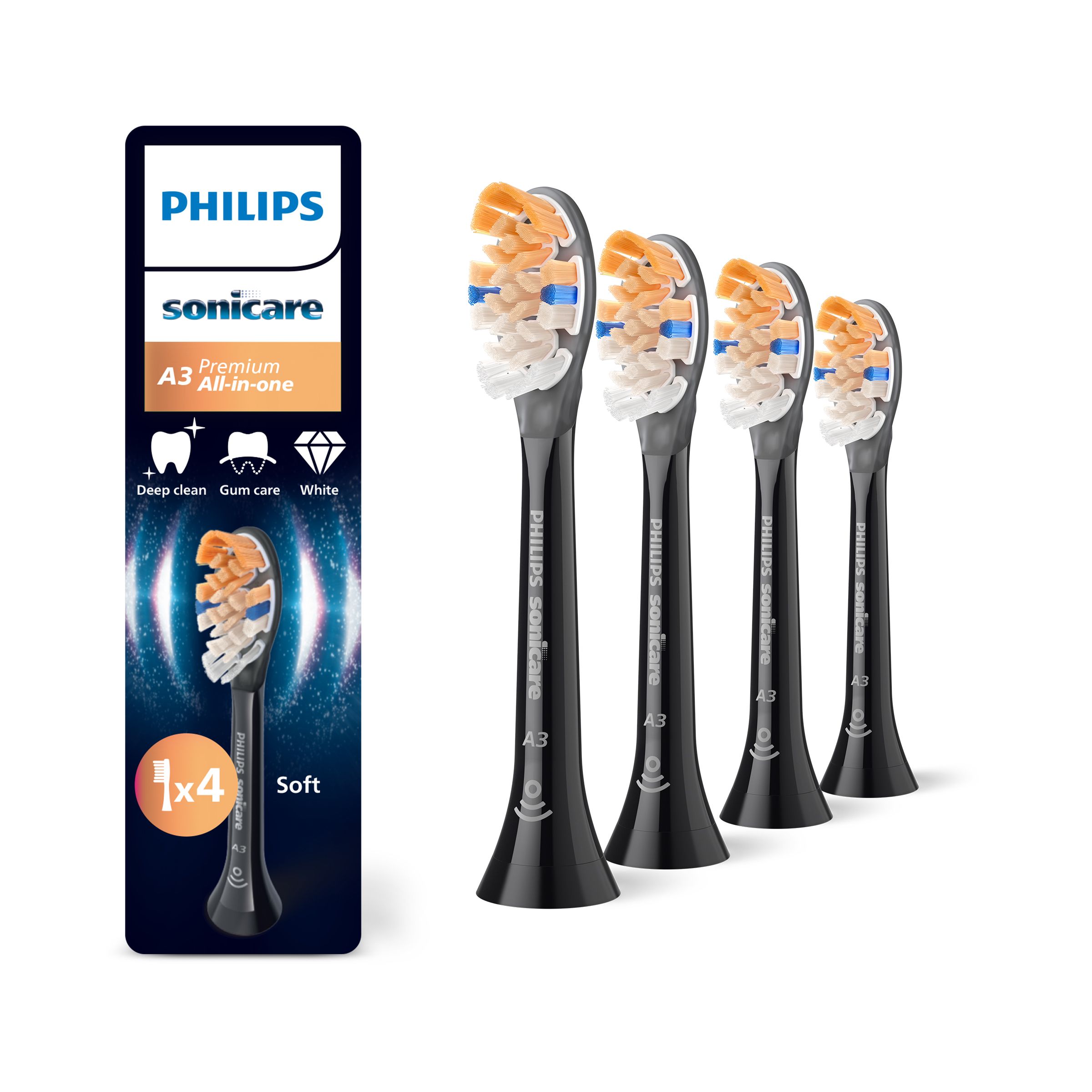 Sonicare Philips Premium All-in-One - Balení 4 ks Hlavic Kartáčku - HX9094/88