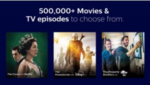 500,000+ Movies & TV episodes