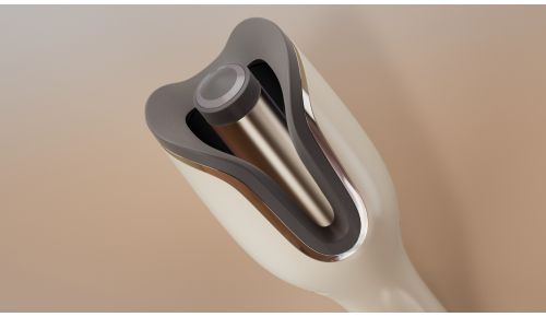 Bardzo gładka powierzchnia delikatnie skręca włosy