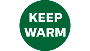 Keep Warm function keeps food ready for serving