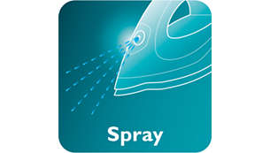 Spraydüse für gleichmäßiges Befeuchten der Bügelwäsche