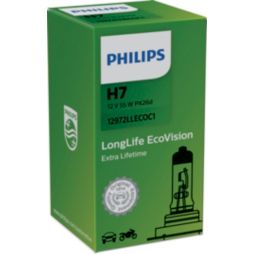 H7 Philips ColorVision Green Headlight Bulb, 2-pk
