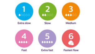 Choose the right nipple flow for your baby