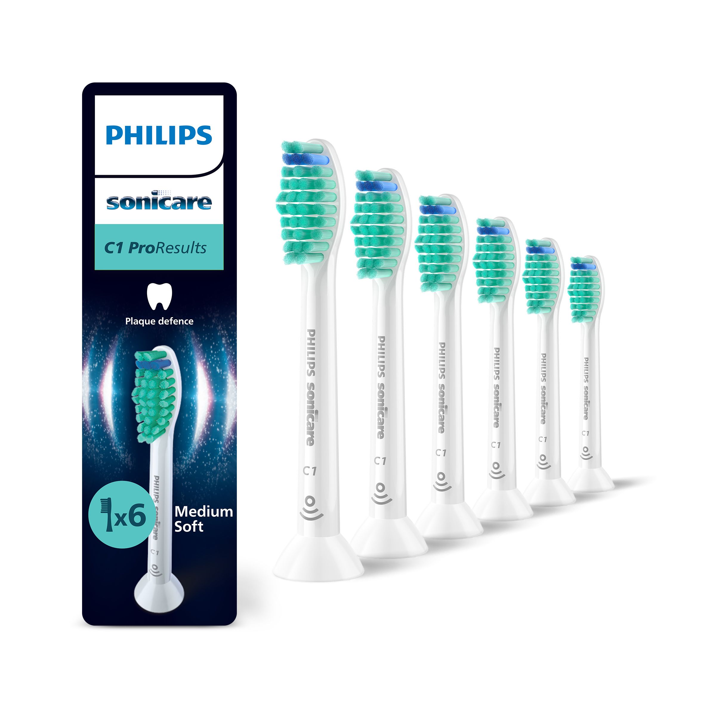 Sonicare Philips ProResults - Balení 6 ks Hlavic Kartáčku - HX6016/87