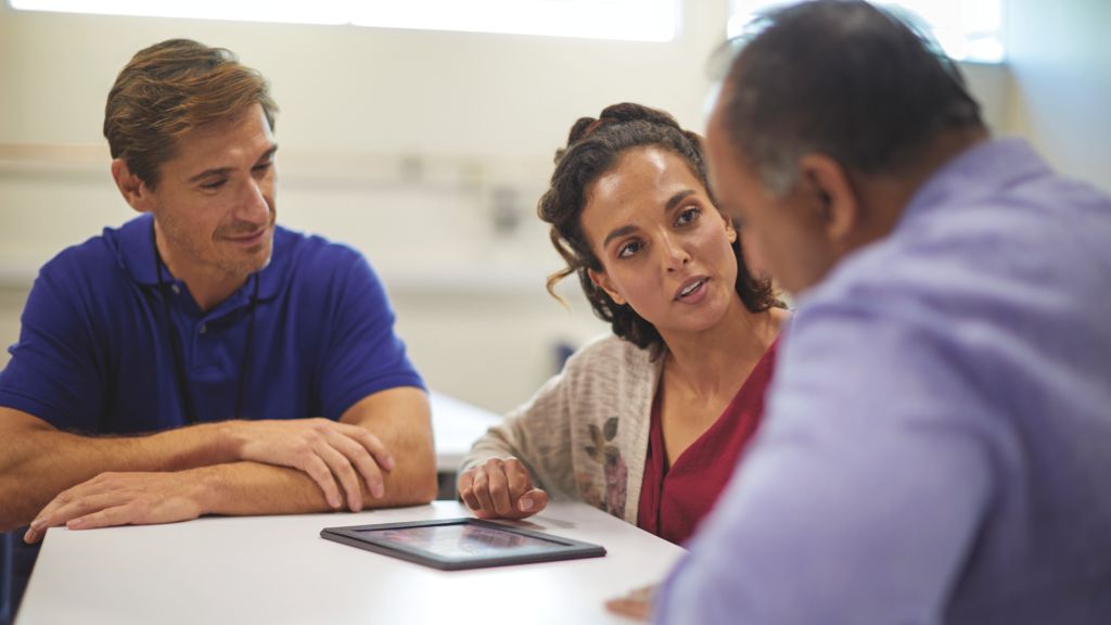 Biomed/IT reviewing data with Philips representative
