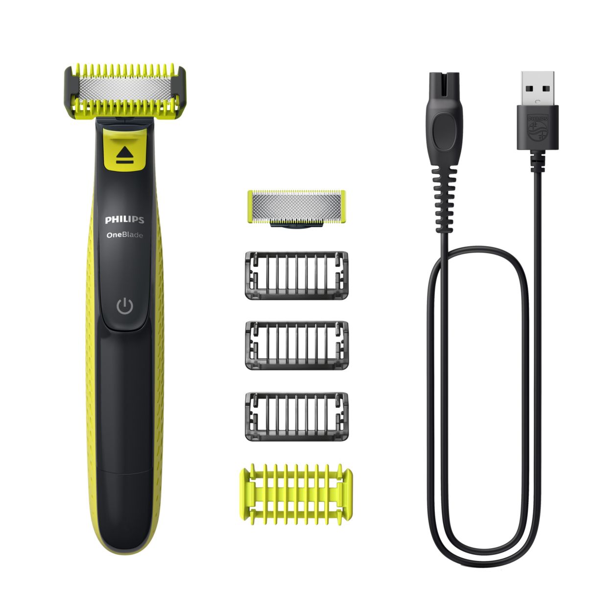 Philips OneBlade 360 for Face & Body with 5-in-1 Adjustable Comb, Body Comb  & Skin Guard - Trim, Edge, Shave - QP2834/20