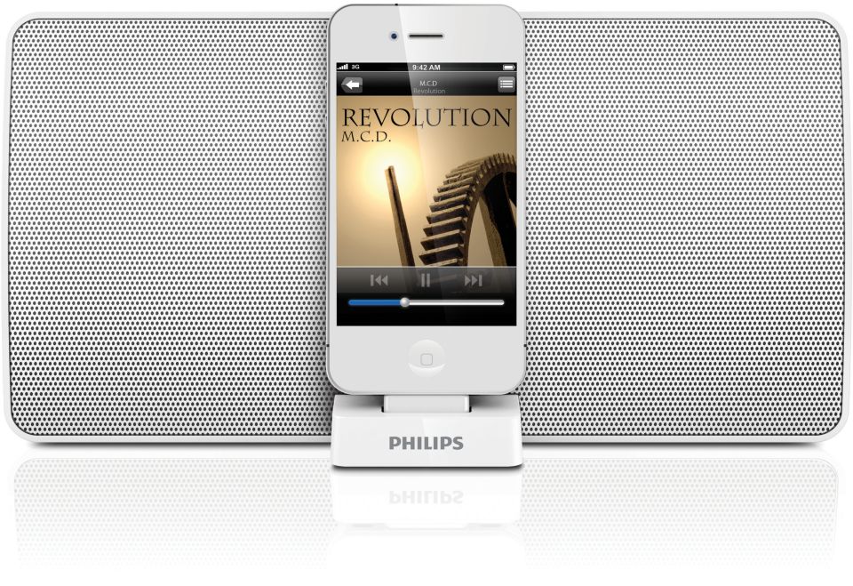 Enjoy music from your iPod/iPhone