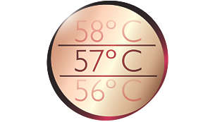 恆溫護髮將溫度保持在 57°C