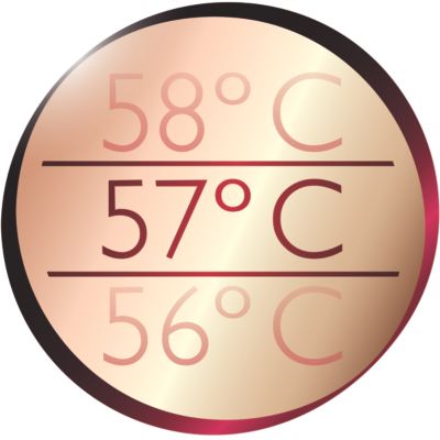Funkcja Thermoprotect pozwala korzystać ze stałej, łagodnej temperatury suszenia 57°C
