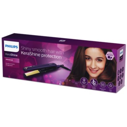 Shiny smooth hair with KeraShine protection