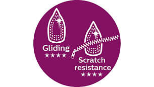 Superior gliding soleplate and scratch resistance