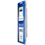 Features six AC outlets and two USB ports
