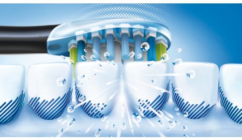 10 keer meer tandplakverwijdering** op moeilijk bereikbare plekken