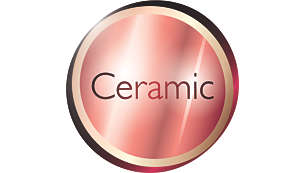 Ceramic Tourmaline coating for healthy shiny hair