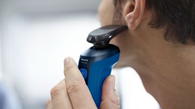 Click-on trimmer for perfect moustache and sideburn trimming
