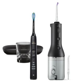 Sonicare DiamondClean 9000 Electric toothbrush & cordless water flosser bundle