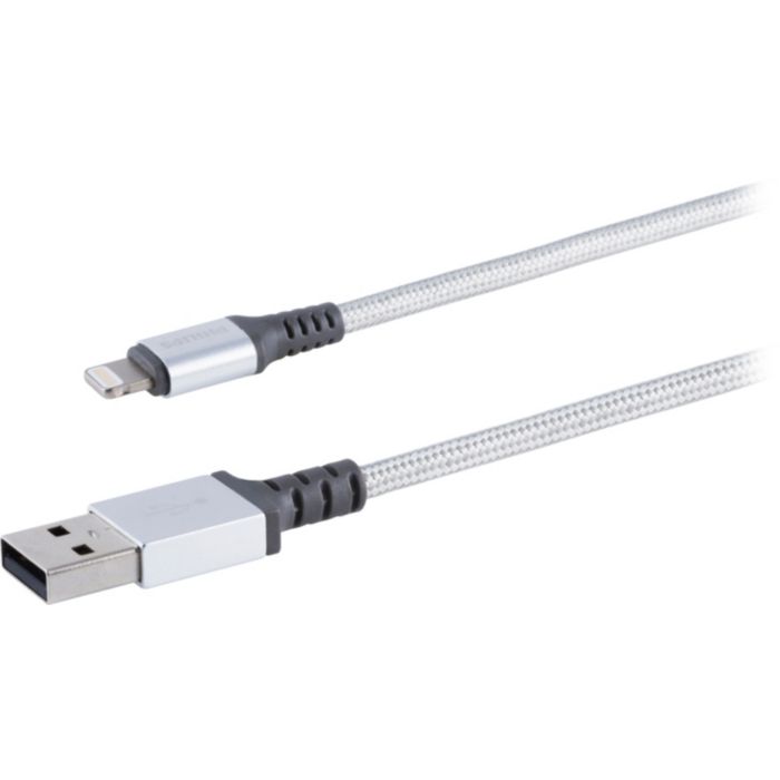 Premium braided Lightning cable aluminum connector