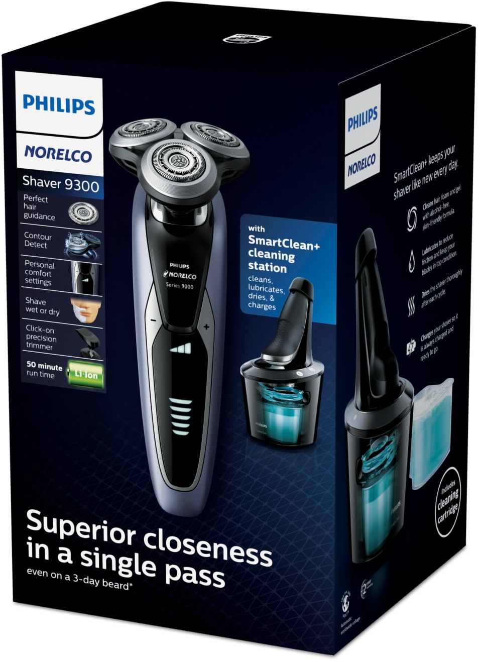 Shaver 9300 Wet & dry electric shaver, Series 9000 S9311/84