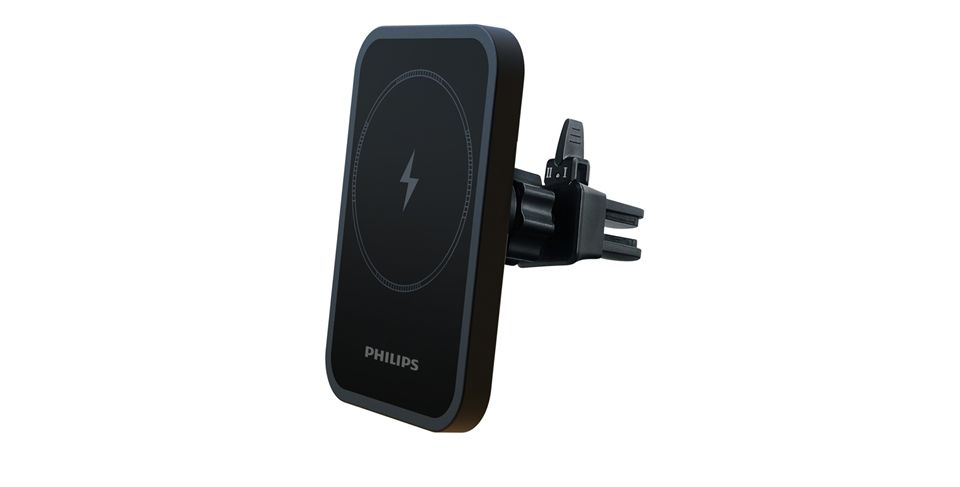 Car mount with wireless charge