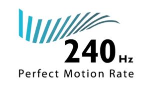 PMR (Perfect Motion Rate) de 240 Hz para nitidez do movimento