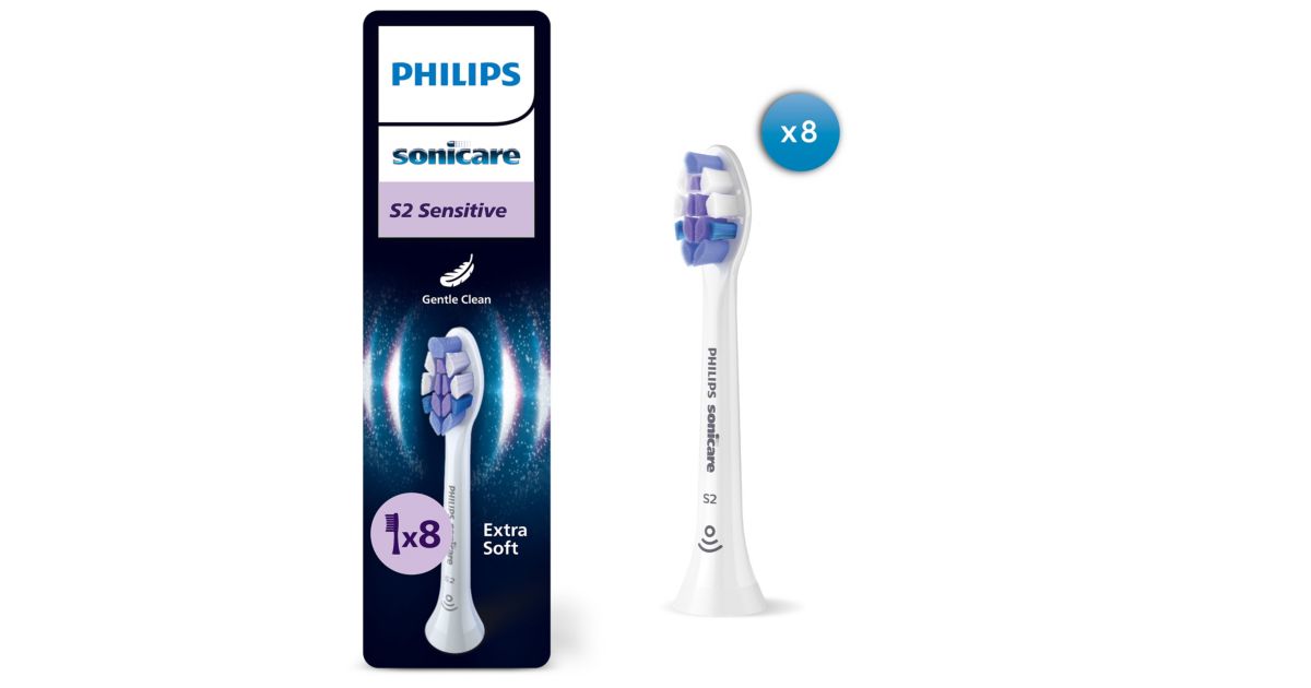 Philips Sonicare Sensitive 8-balenie kefkových nadstavcov HX6058/87 - hlavný produktový obrázok Philips