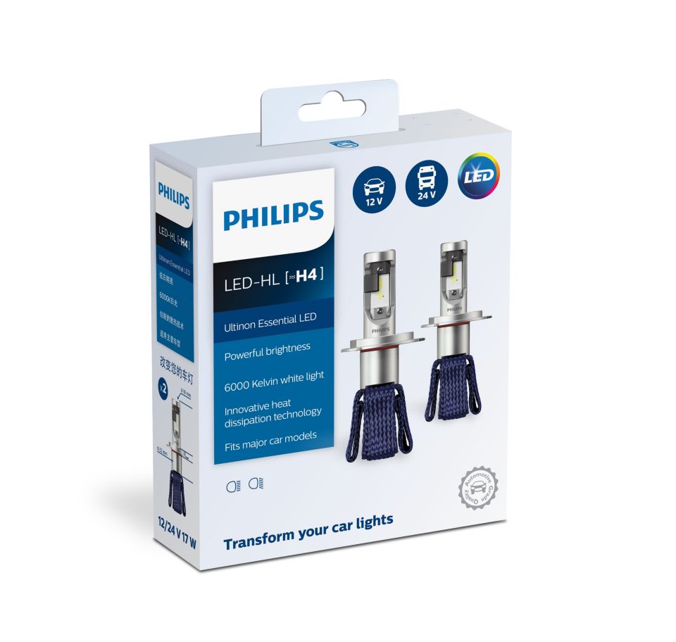 Kit de Focos Led H4 Philips Ultinon Essential — ML Europartes