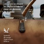 Rasage de près longue durée, confort ultime pour la peau