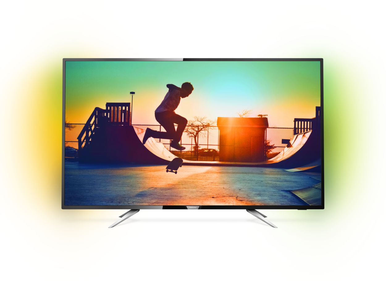 Esta Smart TV de Philips con 4K tiene 55 pulgadas, Android TV