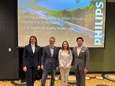 (L-R) Olesya Struk, Dr. Reed Omary, Cristina Indiveri and John Vu